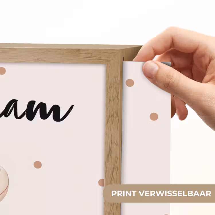 Dinosaurus - Bladeren - Pastel - Stippen Light Box met batterij (Wandlamp kind) middel -USP_websiteprintNL