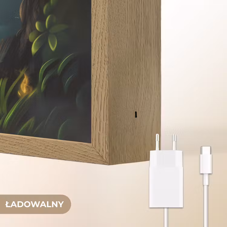 Dinosaurus - Draak - Jungle - Groen Light Box met batterij (Wandlamp kind) middel -USP_websiteoplaadbaarNL