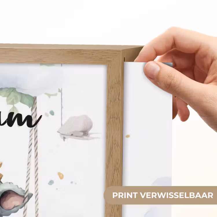 Draak - Baby dier - Kinderen Light Box met batterij (Wandlamp kind) middel -USP_websiteprintNL