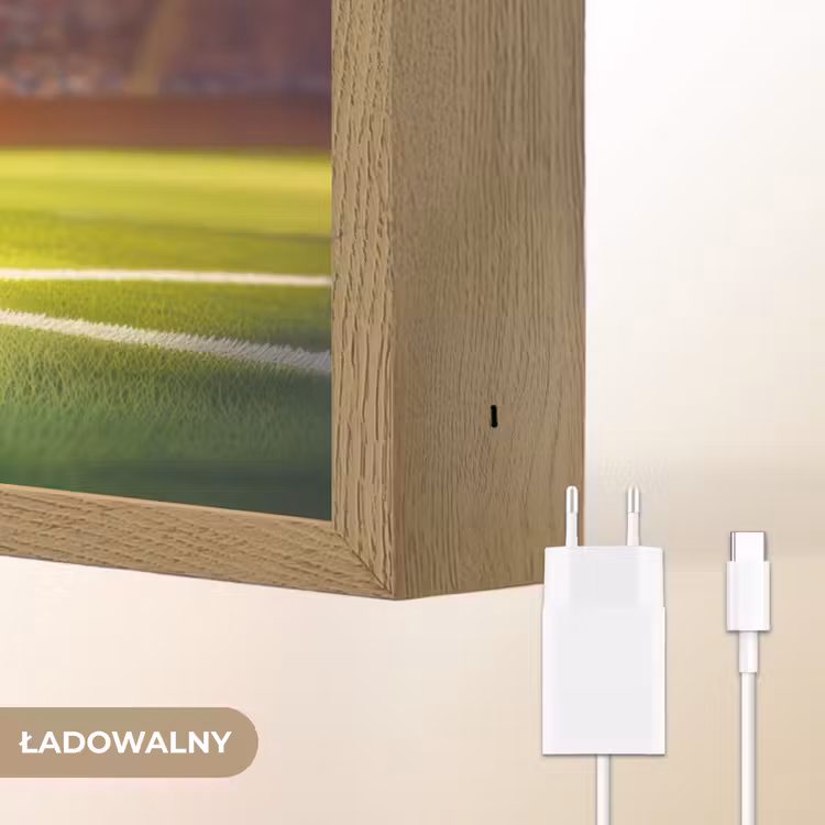 Draak - Voetbal - Vuur - Stadion Light Box met batterij (Wandlamp kind) middel -USP_websiteoplaadbaarNL