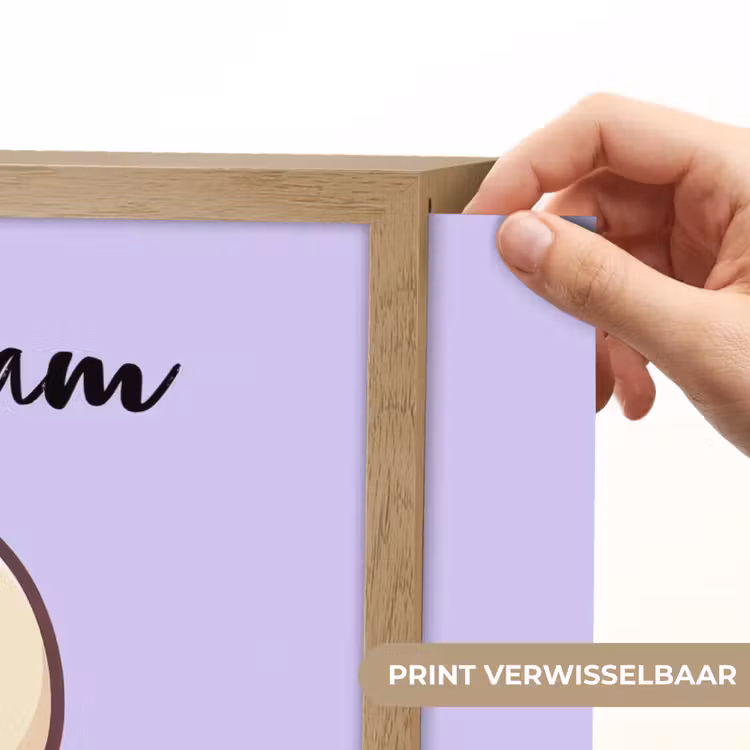 Eend - Paars - Sjaal Light Box met batterij (Wandlamp kind) middel -USP_websiteprintNL