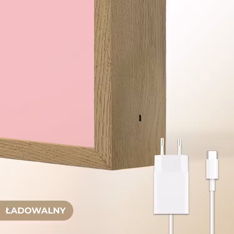 Eenhoorn - Bloemen - Roze Light Box met batterij (Wandlamp kind) middel -USP_websiteoplaadbaarNL