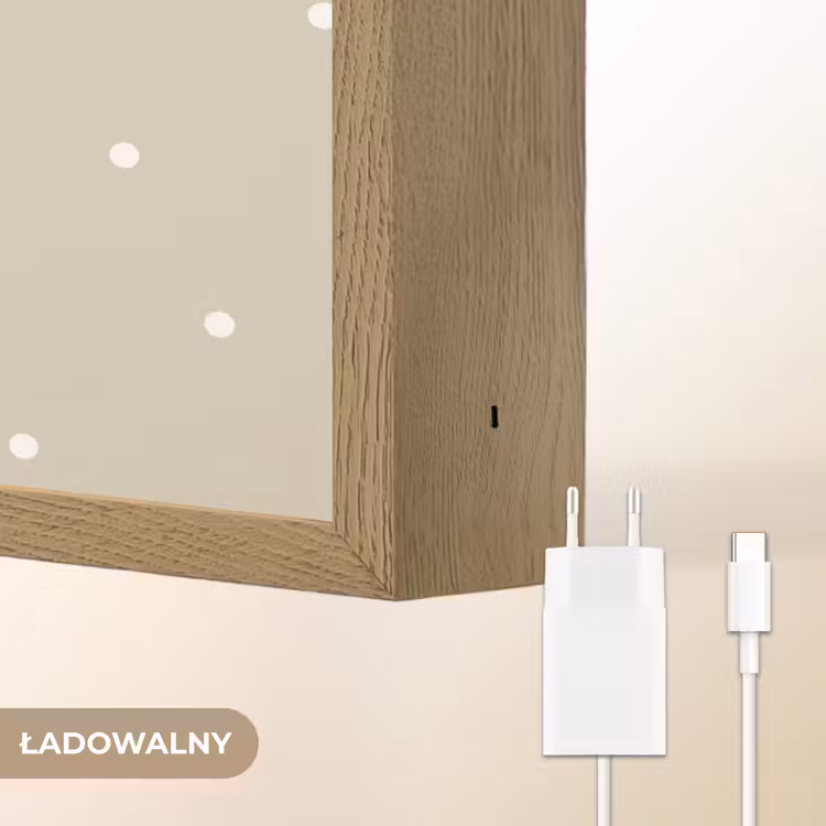 Eenhoorn - Manen - Stippen - Golven Light Box met batterij (Wandlamp kind) middel -USP_websiteoplaadbaarNL