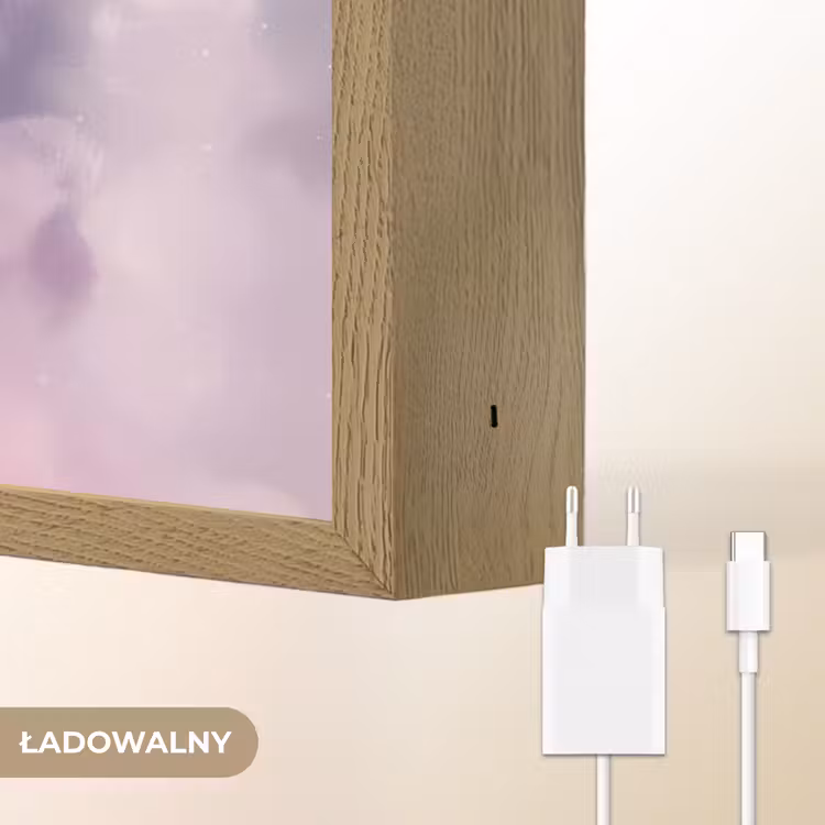 Eenhoorn - Paars - Sterrenhemel - Maan Light Box met batterij (Wandlamp kind) middel -USP_websiteoplaadbaarNL