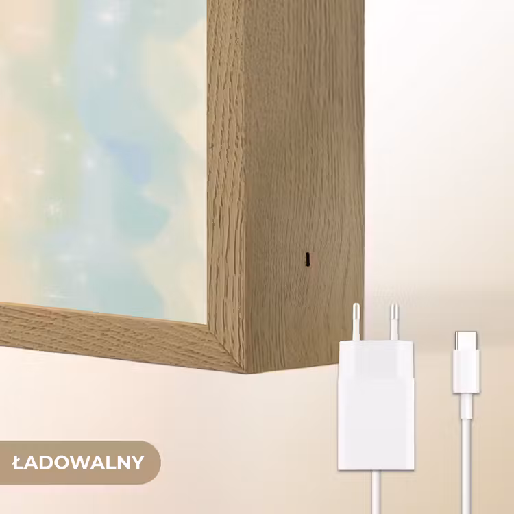 Eenhoorn - Pastel - Glitters - Regenboog Light Box met batterij (Wandlamp kind) middel -USP_websiteoplaadbaarNL