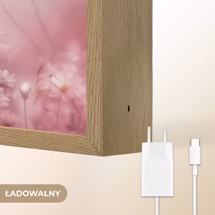 Eenhoorn - Roze - Vlinders - Bloemen Light Box met batterij (Wandlamp kind) middel -USP_websiteoplaadbaarNL