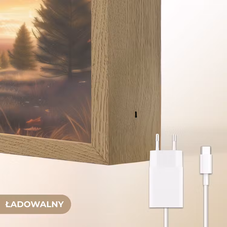 Eenhoorn - Sprookjes dier - Natuur - Meisjes Light Box met batterij (Wandlamp kind) middel -USP_websiteoplaadbaarNL