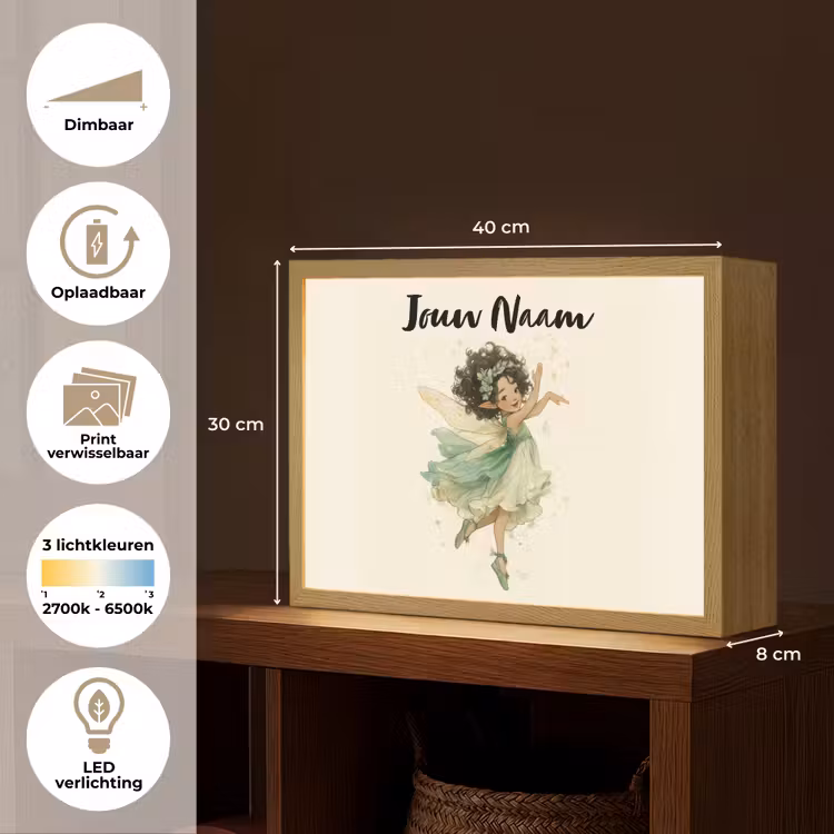 Fee - Groen - Magie Light Box met batterij (Wandlamp kind) middel -USP_websiteoverzichtNL
