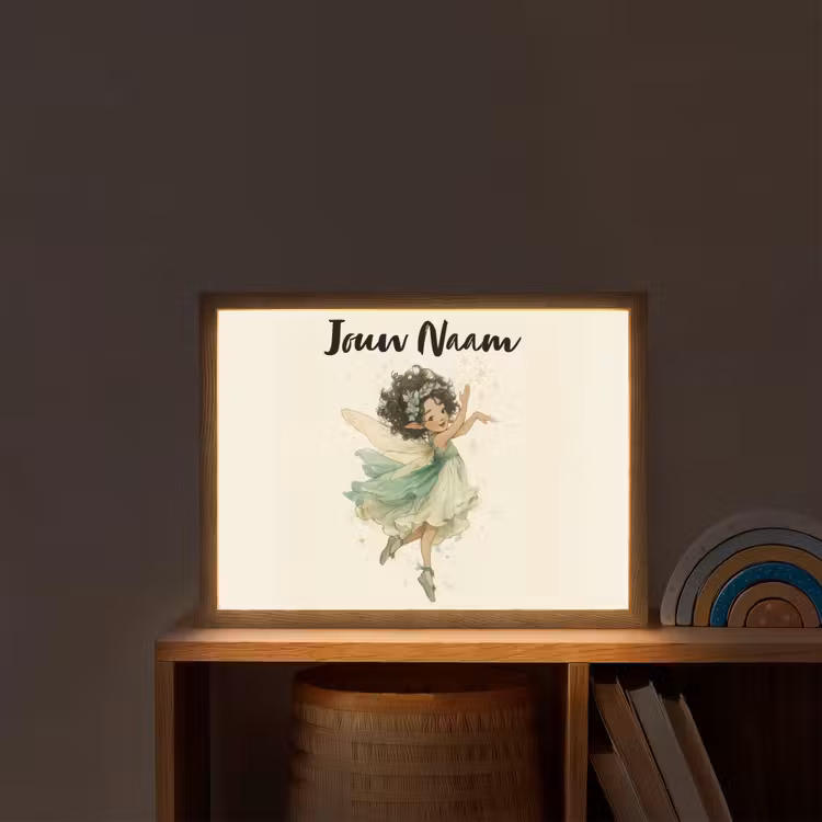 Fee - Groen - Magie Light Box met batterij (Wandlamp kind) middel -sfeer1_kind