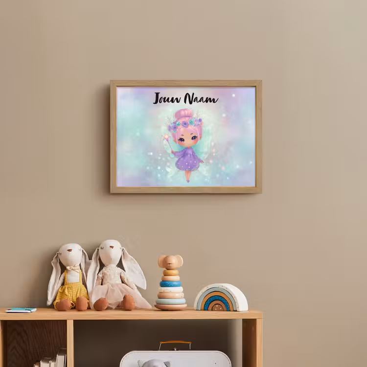 Fee - Paars - Glinsters Light Box met batterij (Wandlamp kind) middel -sfeer2_kind