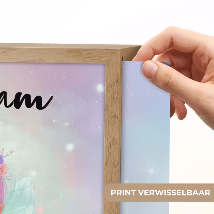 Fee - Paars - Glinsters Light Box met batterij (Wandlamp kind) middel -USP_websiteprintNL