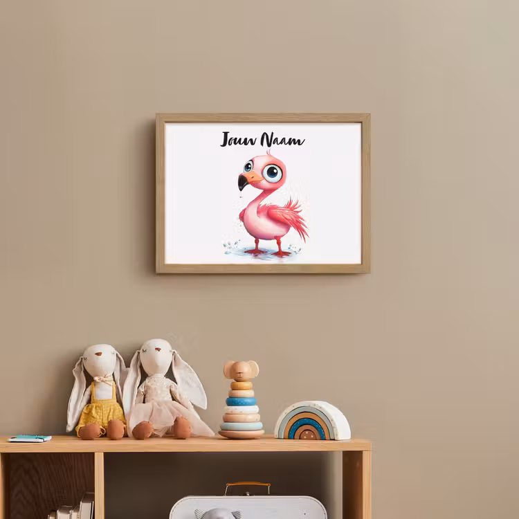 Flamingo - Roze - Water Light Box met batterij (Wandlamp kind) middel -sfeer2_kind