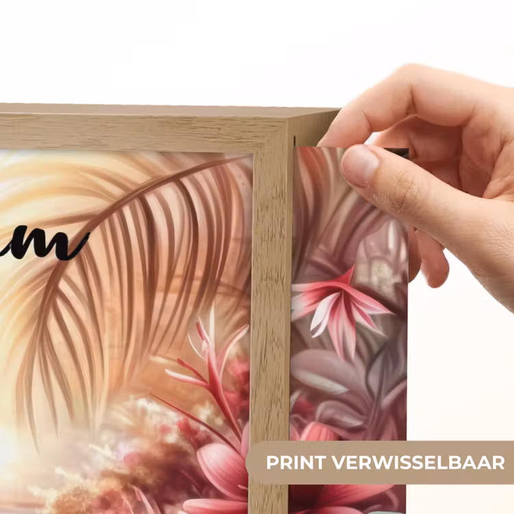 Flamingo - Schildpad - Roze Light Box met batterij (Wandlamp kind) middel -USP_websiteprintNL