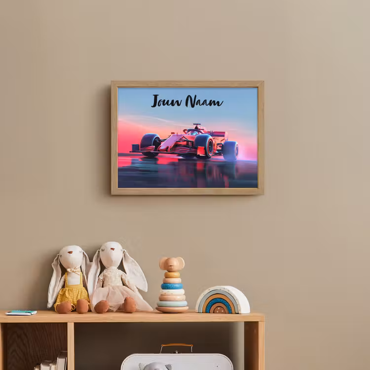 Formule 1 - Race - Auto - Jongens Light Box met batterij (Wandlamp kind) middel -sfeer2_kind