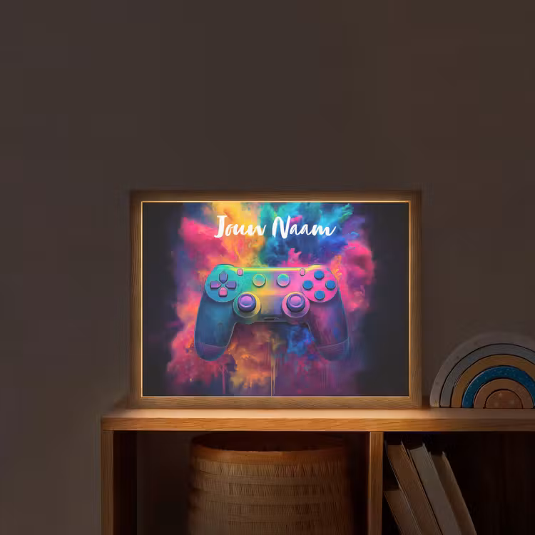 Game - Controller - Kleurrijk - Explosie Light Box met batterij (Wandlamp kind) middel -sfeer1_kind