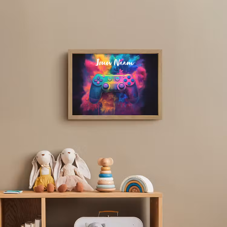 Game - Controller - Kleurrijk - Explosie Light Box met batterij (Wandlamp kind) middel -sfeer2_kind