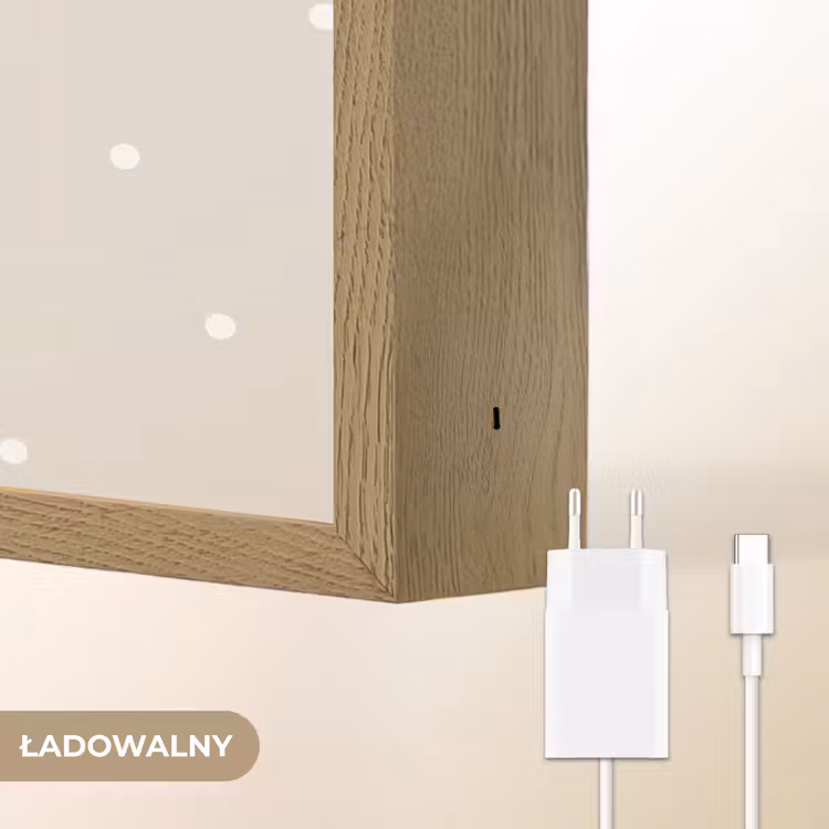 Gezichtje - Hart - Roze - Stippen Light Box met batterij (Wandlamp kind) middel -USP_websiteoplaadbaarNL