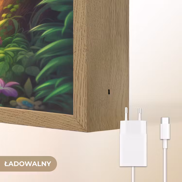 Giraf - Olifant - Bloemen - Jungle Light Box met batterij (Wandlamp kind) middel -USP_websiteoplaadbaarNL