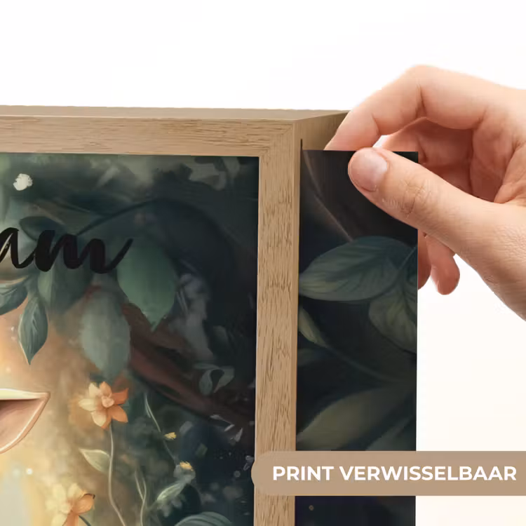 Giraffe - Jungle - Bloemen Light Box met batterij (Wandlamp kind) middel -USP_websiteprintNL