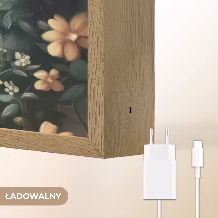 Giraffe - Jungle - Bloemen Light Box met batterij (Wandlamp kind) middel -USP_websiteoplaadbaarNL
