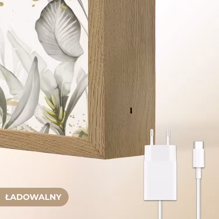 Giraffe - Natuur - Kinderen - Dieren Light Box met batterij (Wandlamp kind) middel -USP_websiteoplaadbaarNL