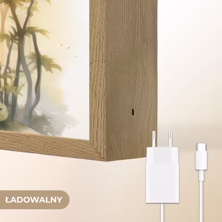 Giraffe - Wilde dieren - Natuur - Kinderen Light Box met batterij (Wandlamp kind) middel -USP_websiteoplaadbaarNL