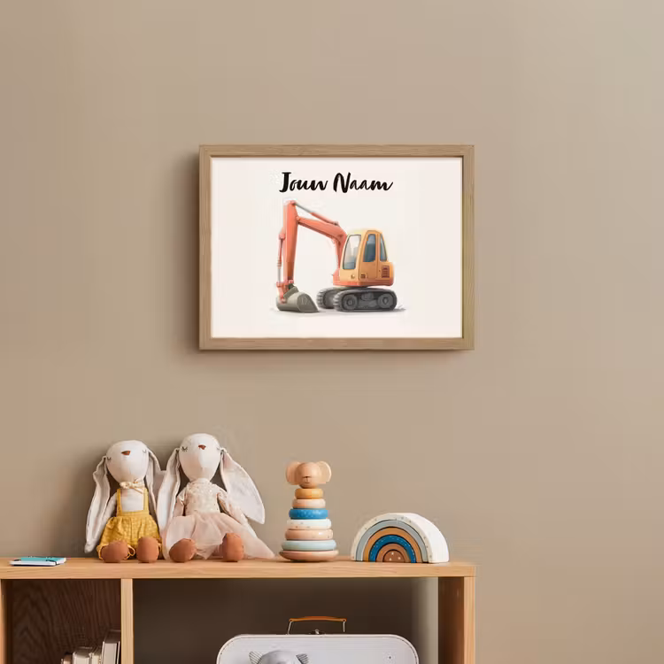 Graafmachine - Getekend - Oranje Light Box met batterij (Wandlamp kind) middel -sfeer2_kind