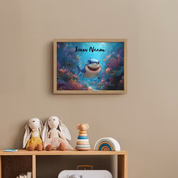 Haai - Onderwaterwereld - Oceaan Light Box met batterij (Wandlamp kind) middel -sfeer2_kind