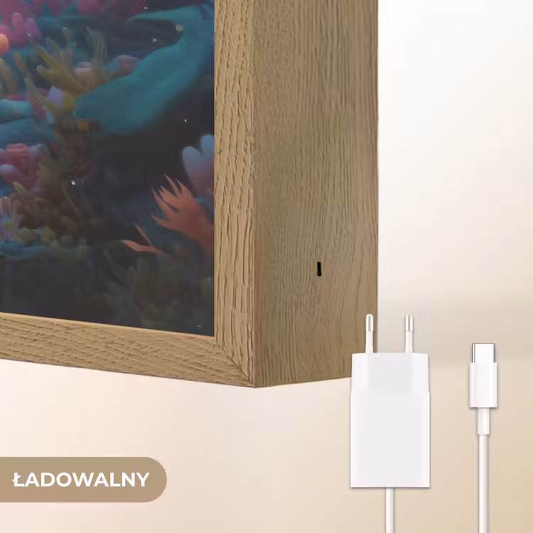 Haai - Onderwaterwereld - Oceaan Light Box met batterij (Wandlamp kind) middel -USP_websiteoplaadbaarNL