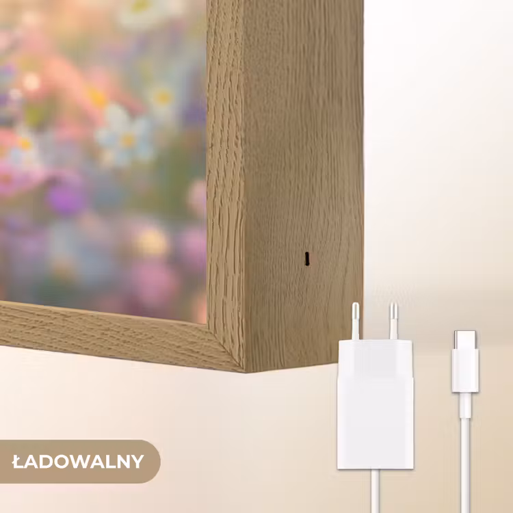 Hamster - Bloemen - Roze - Oranje Light Box met batterij (Wandlamp kind) middel -USP_websiteoplaadbaarNL