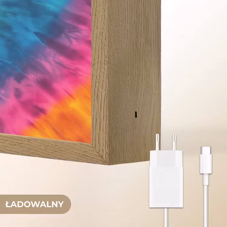 Hart - Kleurrijk - Regenboog - Tie Dye Light Box met batterij (Wandlamp kind) middel -USP_websiteoplaadbaarNL