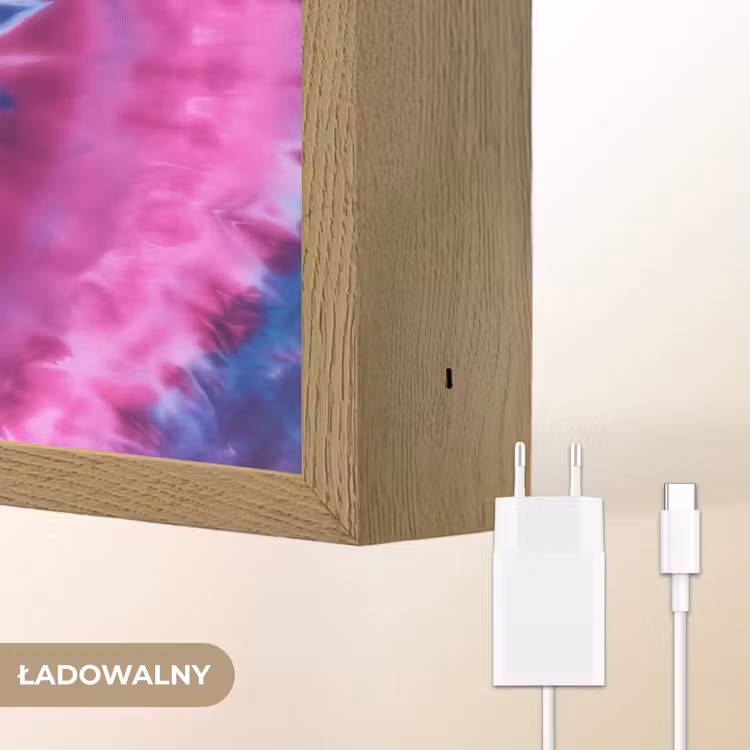 Hartje - Blauw - Tie Dye Light Box met batterij (Wandlamp kind) middel -USP_websiteoplaadbaarNL