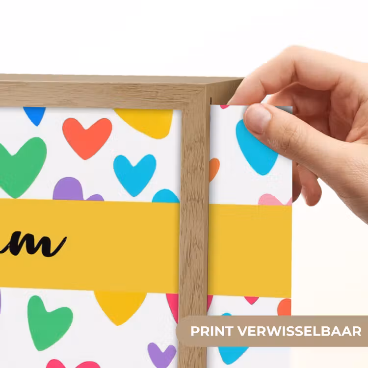 Hartjes - Kleurrijk - Patroon Light Box met batterij (Wandlamp kind) middel -USP_websiteprintNL