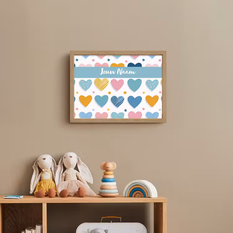 Hartjes - Pastel - Patroon Light Box met batterij (Wandlamp kind) middel -sfeer2_kind