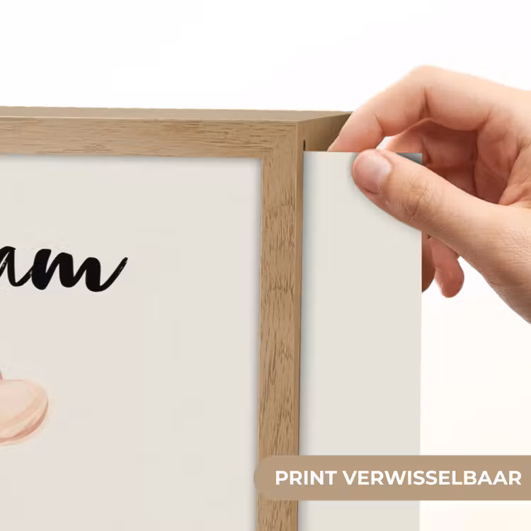 Hartjes - Roze - Minimalistisch - Illustratie Light Box met batterij (Wandlamp kind) middel -USP_websiteprintNL