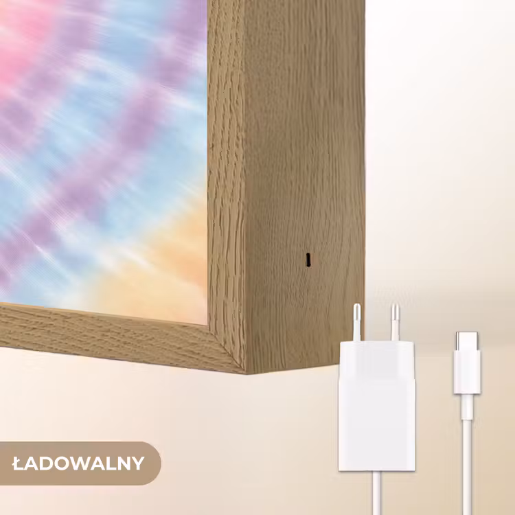 Hartvorm - Tie Dye - Pastelkleuren Light Box met batterij (Wandlamp kind) middel -USP_websiteoplaadbaarNL