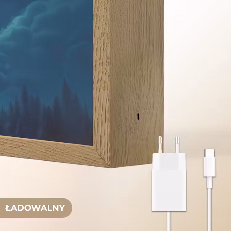Heks - Volle maan - Sterrenhemel Light Box met batterij (Wandlamp kind) middel -USP_websiteoplaadbaarNL