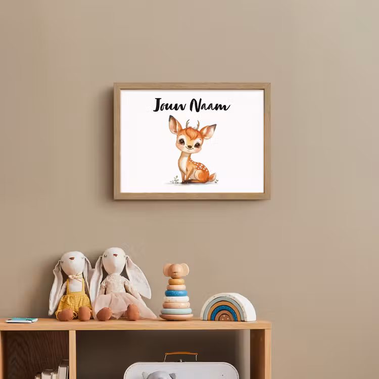 Hert - Baby - Dieren Light Box met batterij (Wandlamp kind) middel -sfeer2_kind