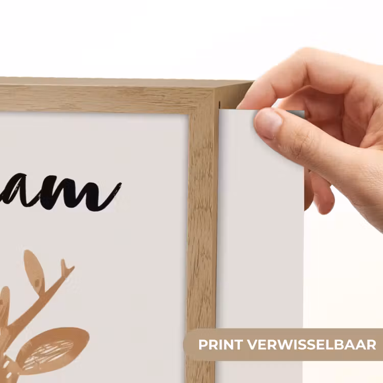 Hert - Bosdieren - Beige Light Box met batterij (Wandlamp kind) middel -USP_websiteprintNL