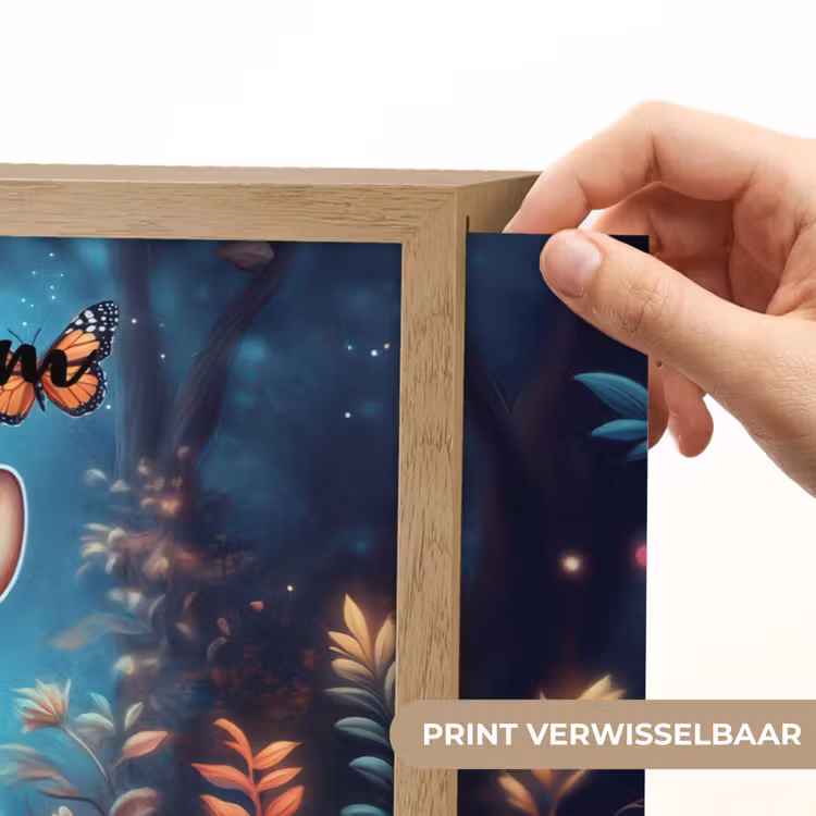 Hert - Magisch - Sprookjesbos Light Box met batterij (Wandlamp kind) middel -USP_websiteprintNL