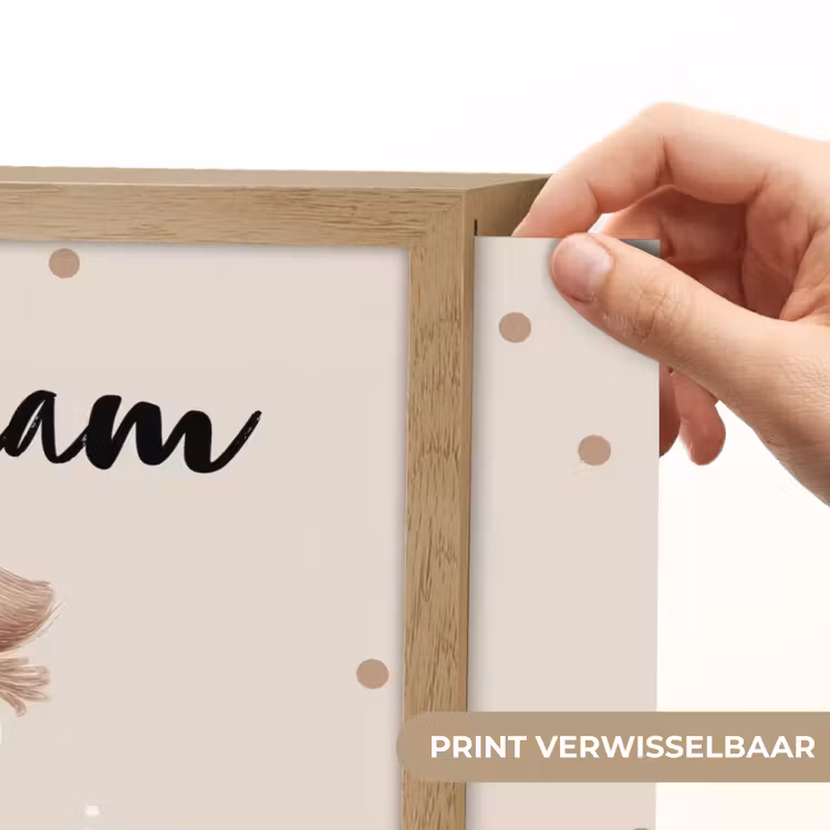 Hond - Gevlekt - Bruin - Stippen Light Box met batterij (Wandlamp kind) middel -USP_websiteprintNL