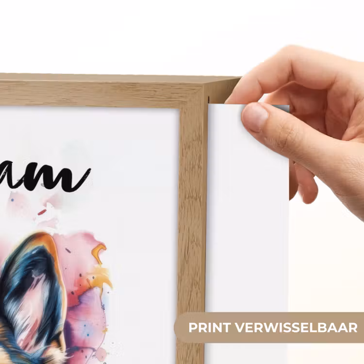 Hond - Verf - Dieren - Kleurrijk - Duitse Herder Light Box met batterij (Wandlamp kind) middel -USP_websiteprintNL