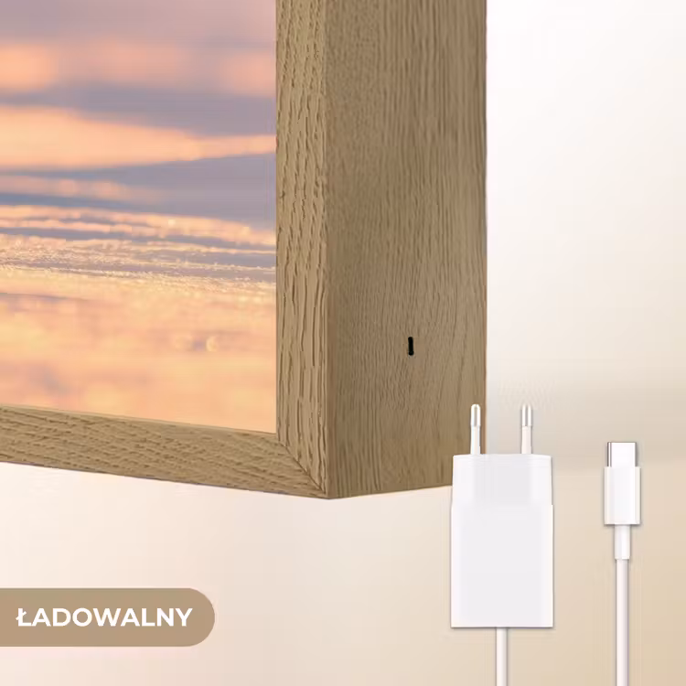 Ijsbeer - Sneeuw - Zonsopgang Light Box met batterij (Wandlamp kind) middel -USP_websiteoplaadbaarNL