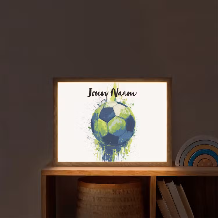 Illustratie - Abstract - Voetbal - Verfspatten Light Box met batterij (Wandlamp kind) middel -sfeer1_kind