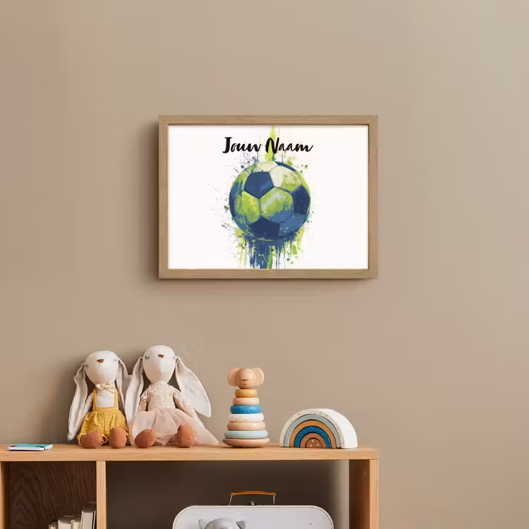 Illustratie - Abstract - Voetbal - Verfspatten Light Box met batterij (Wandlamp kind) middel -sfeer2_kind