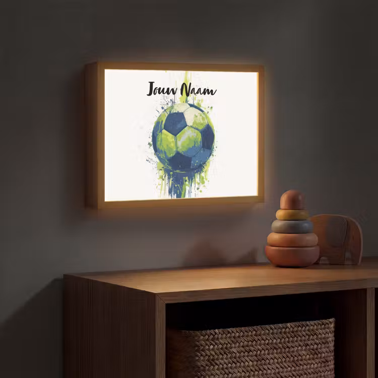 Illustratie - Abstract - Voetbal - Verfspatten Light Box met batterij (Wandlamp kind) middel -sfeer5_kind