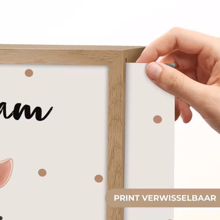 Illustratie - Stippen - Aquarel - Hertje Light Box met batterij (Wandlamp kind) middel -USP_websiteprintNL