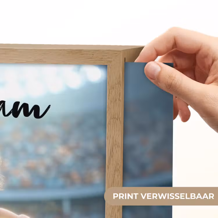 Jongen - Voetbal - Stadion - Zonlicht Light Box met batterij (Wandlamp kind) middel -USP_websiteprintNL