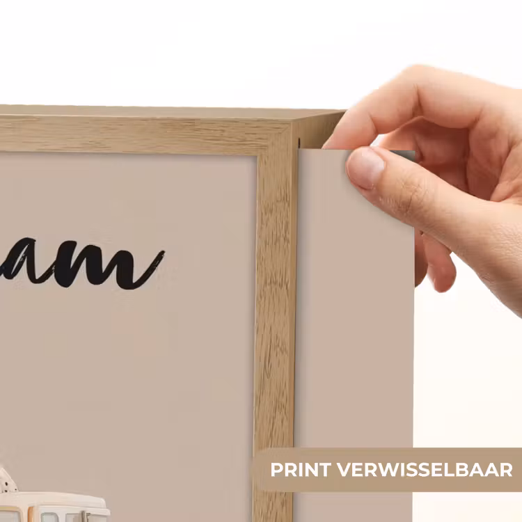 Kiepwagen - Auto - Beige - Stenen Light Box met batterij (Wandlamp kind) middel -USP_websiteprintNL