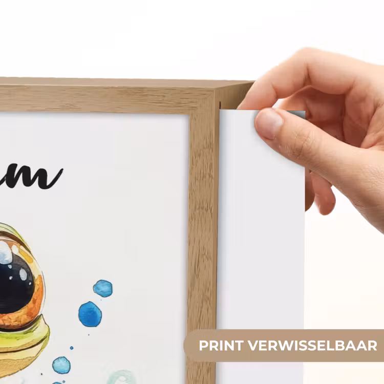 Kikker - Groen - Water - Dieren Light Box met batterij (Wandlamp kind) middel -USP_websiteprintNL